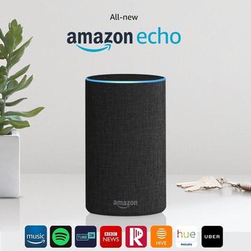 Amazon Echo (2nd Generation) Alexa Speaker Charcoal/ Sandstone/ Heather Grey Fabric Smart Assistant