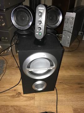 Sony iPod active subwoofer and Speakers