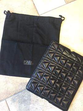 KARL LAGERFELD Quilted Leather iPad Cover