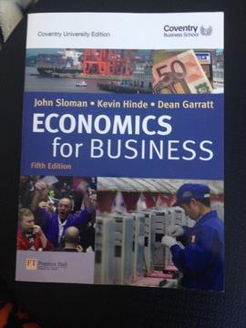 Economics for Business by John Sloman, Kevin Hinde & Dean Garrat 5th Edition Book