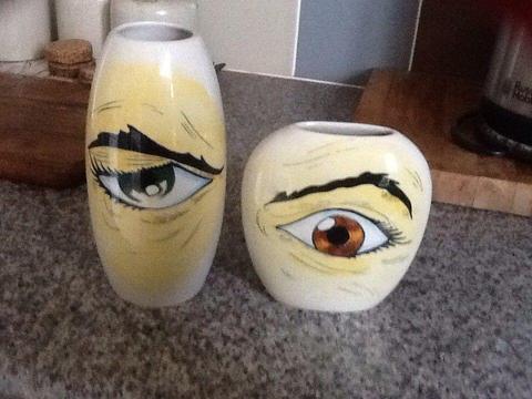 Genuine Carlton ware pop art vases