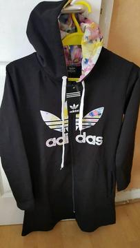 NEW ADIDAS TRACKSUIT ( UNUSUAL PIECE AGE 13 LONG TOP LIKE DRESS WITH POCKETS LIKE DRESS WITH POCKETS