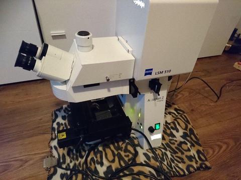 Carl Zeiss Axioplan 2 imaging microscope with LSM 510 Laser module
