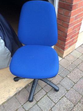 Blue office chair