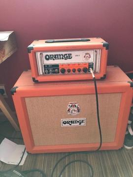 Orange or15 guitar head and Orange 2x12 cab