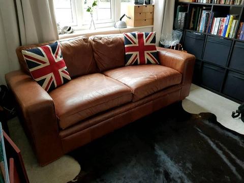 NEXT leather sofa ..3 seater