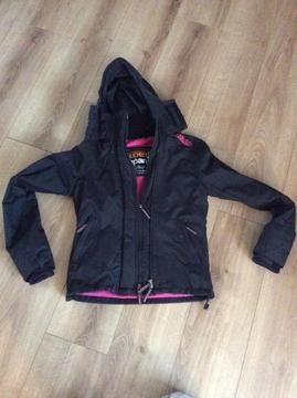 Superdry Ladies/Kids Windcheater Jacket, Small, Pink Fleece Lining