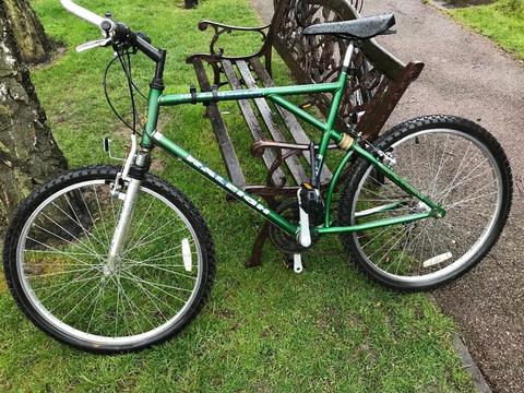 26 inch double suspension Raleigh bike