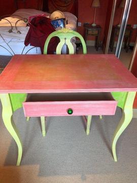 Beautiful hand-painted Scumble Goosie Gustavian Writing Table with matching SG Rosen Chair
