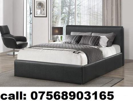 BED BRAND NEW DOUBLE LEATHER BED AND MATTRESS 850