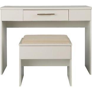 Normandy Dressing Table and Stool - White