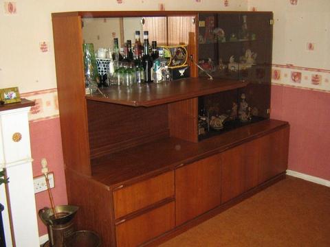 FREE TO COLLECTOR - Teak Display Cabinet