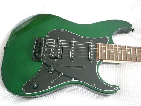 Jackson PS 1 performer electric guitar - Japan - '96 - Bottle Green see thru- Stratocaster homage