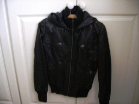 Black real leather Jacket