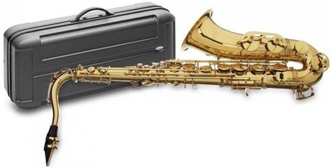 Stagg 77-ST B-Flat Tenor Sax Saxophone with ABS Flight Case