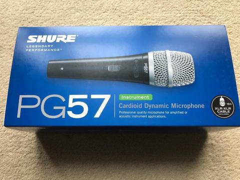 Shure PG57 Cardiod dynamic microphone - as new