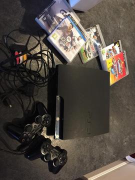 PS3 2 controllers 5 games