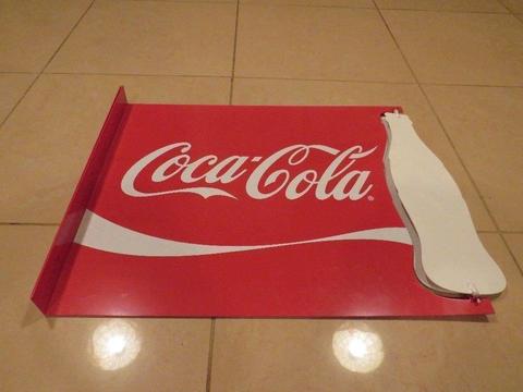 Aluminium Coca-Cola Metal Sign With Revolving White Bottle (27