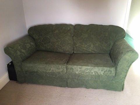 Dark Green Sofa Bed with Washable Covers