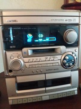 Aiwa retro stereo with mini disc, cd, tape and radio