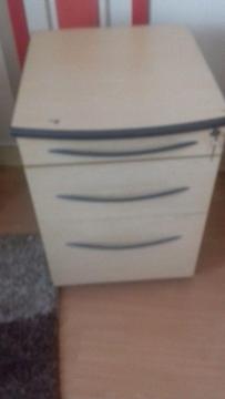 3 drawer unit with lock