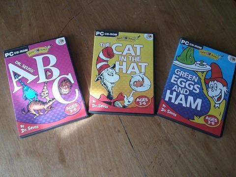 Set of 3 Living Books Dr Seuss PC Games by GSP