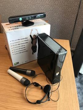 Xbox 360 250gb with Kinect and games