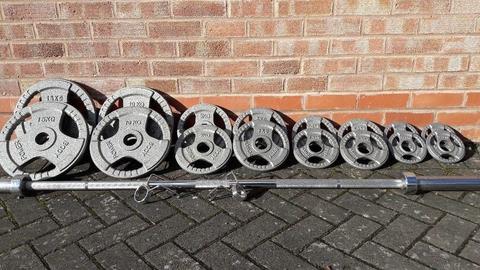 BODY POWER OLYMPIC WEIGHTS SET WITH 7FT BAR