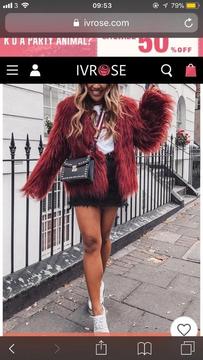 Faux fur coat for sale £25 never been worn