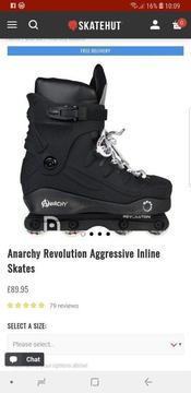 Anarchy revolution inline skates size 6