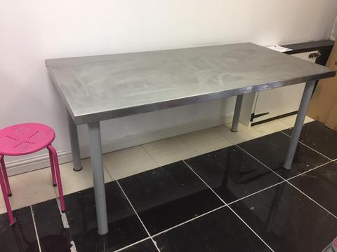 Stainless steal ikea table 750mm x 1500mm