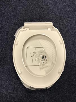 Toilet seat white plastic