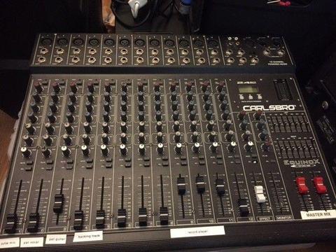 PA SYSTEM JBL speakers and carlsbro equinox 121000 dps powered mixing desk