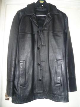 Mans' Black Leather Coat / Jacket As New