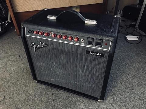 Fender super 60 guitar amplifier amp electric