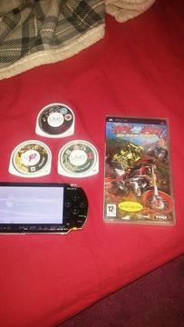 Sony psp and 3 games 1 dvd