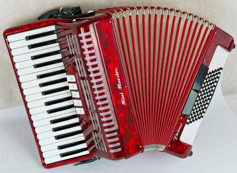Mini Maestro - Primo 72 Bass Accordion with Magnetic MIDI - Good Quality - Super Light Weight