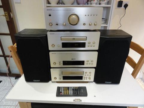 A Rare Champagne Denon UPA-F07 System with Mission Speakers Mint Condition