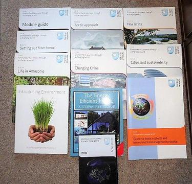 'Reduced to Clear' Set of - Open University U116 Books (x10) and DVD, ENVIRONMENT; Journeys (2013B)