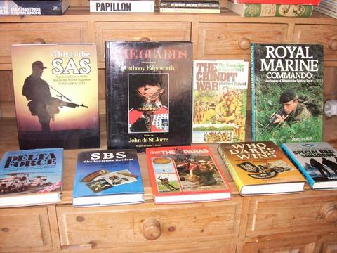 60 book collection of military history, war related and specialist regiment books