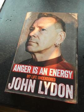 John Lydon. anger is an energy. (signed copy)