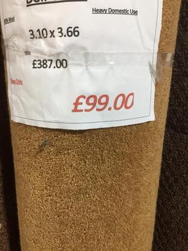 Half price wool carpet, brand new 3.1 x 3.66 very heavy quality woven carpet , was £90 now £49