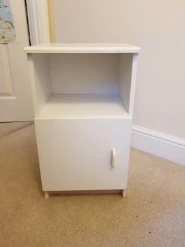Free white bedside table bedroom cabinet