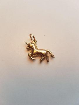 375 gold unicorn charm