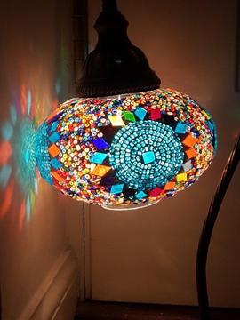 Handmade Multicolour Turkish Moroccan Style Mosaic Desk Lamp