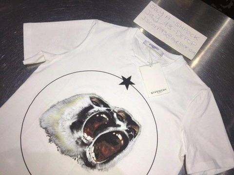 GIVENCHY MONKEY BROTHERS T SHIRT SIZE S SMALL WHITE BRAND NEW WITH TAGS