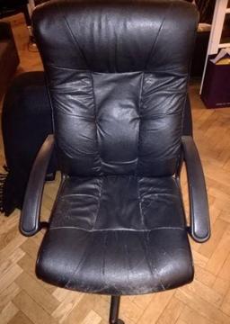 Large black office chair