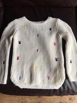 Girls rabbit jumper by H&M Aged 2-4years