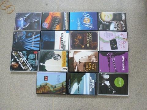 JAZZ MUSIC DVD,S AS NEW JOB LOT.QUALITY COLLECTIO