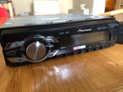 Pioneer MVH-1400UB Car Radio with Front Aux-in, 2 RCA Pre-out, iPod Direct Control and Front USB